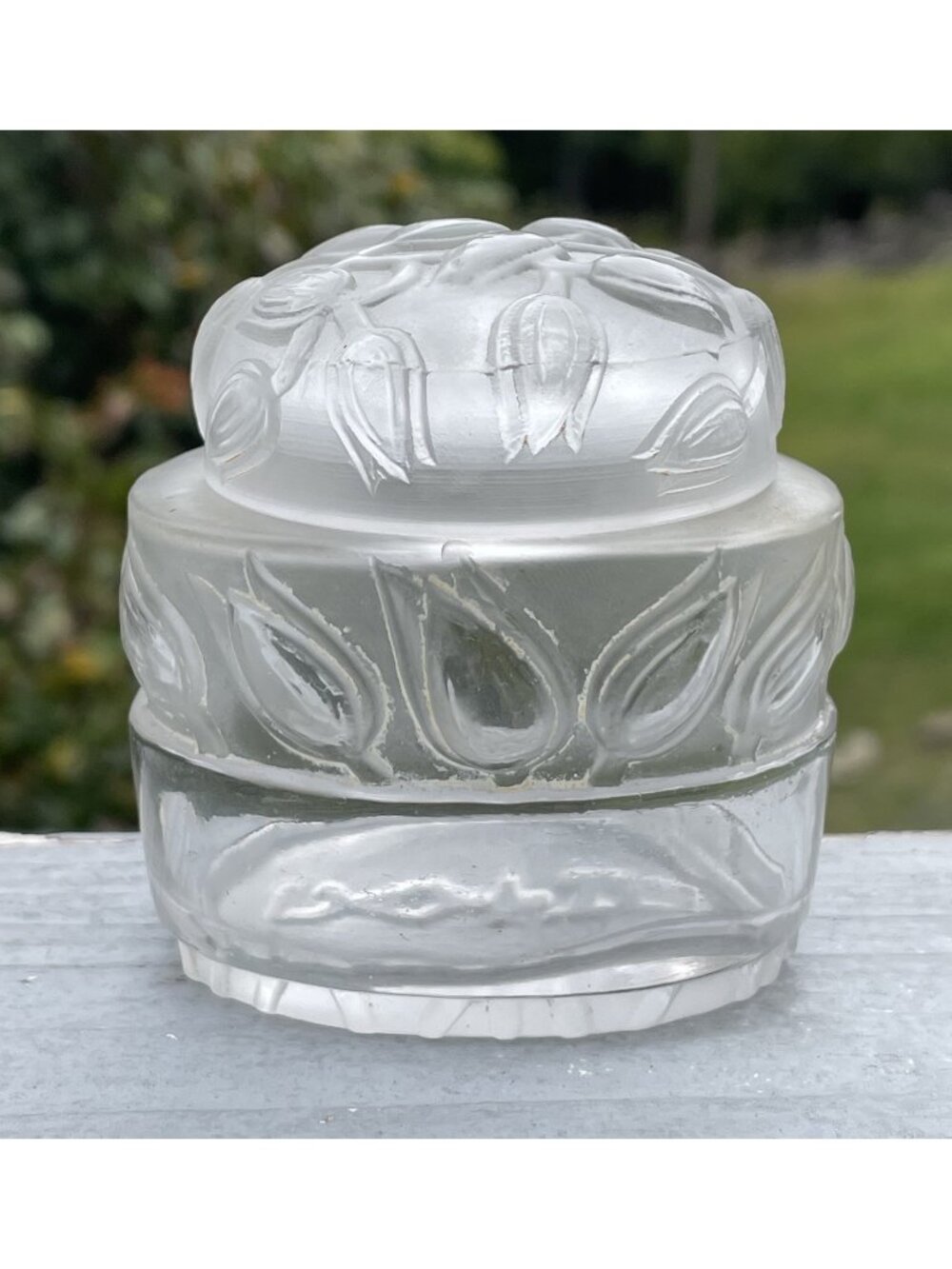 RARE Antique Art Deco 1920s Rene Lalique French Art Glass Jar JAYTHO Perfumery